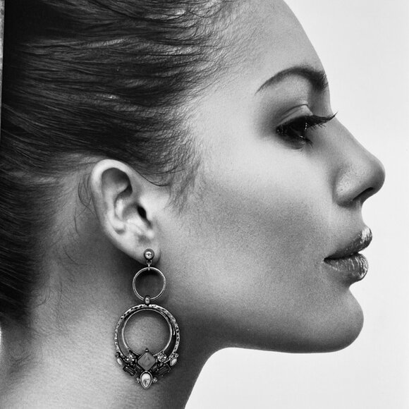 "Tammy" NEW Multicolor Boho Glam Chandelier Dangle Statement Fashion Ea… - Picture 3 of 3